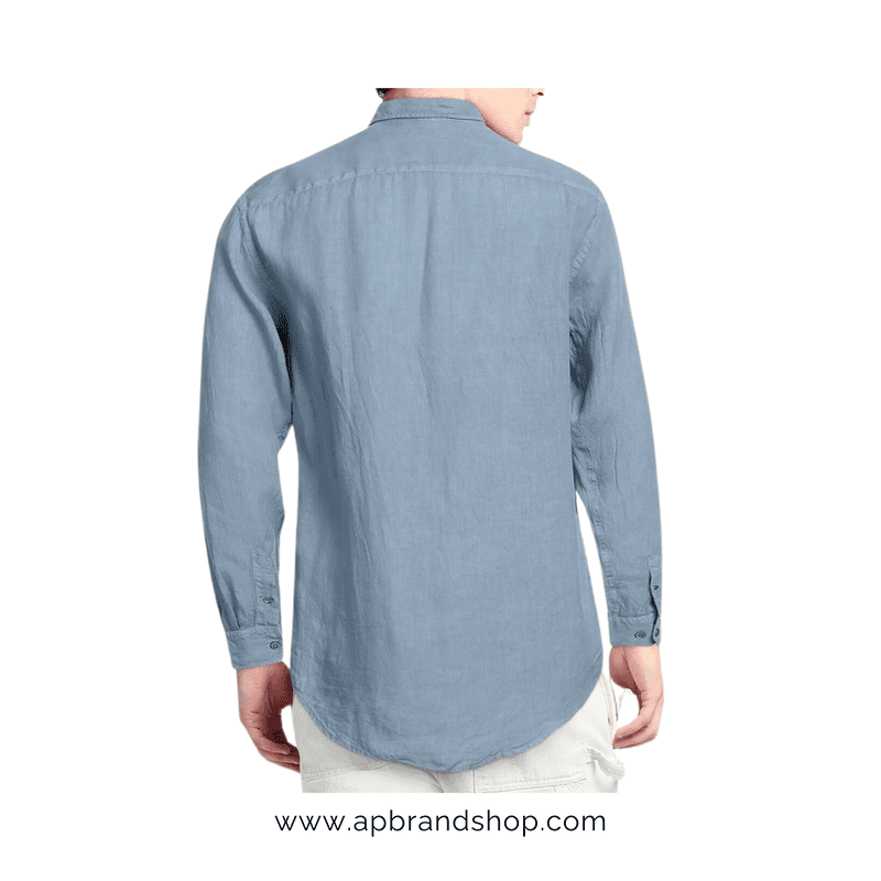 Camisa Emporio Armani azul con letras