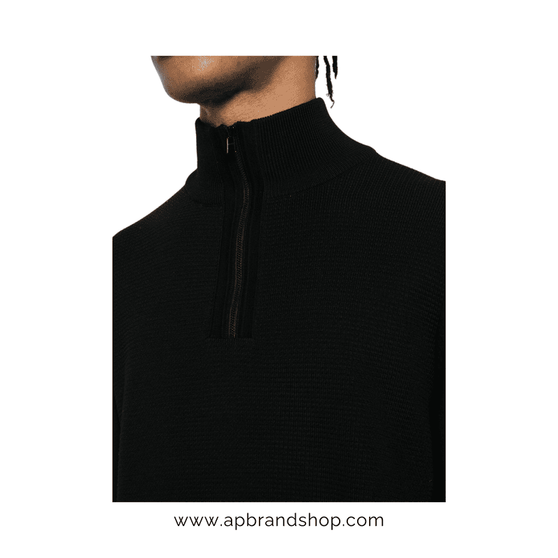Sueter BOSS negro con cierre