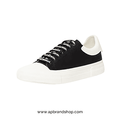 Tenis Emporio Armani negros con detalles blancos