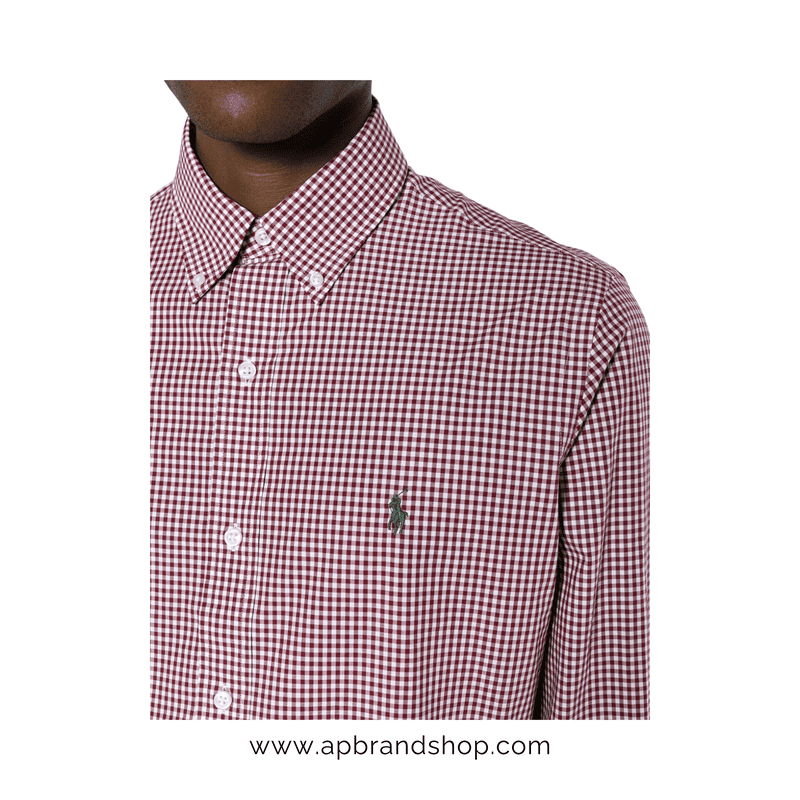 Camisa Ralph Lauren tinto/blanco
