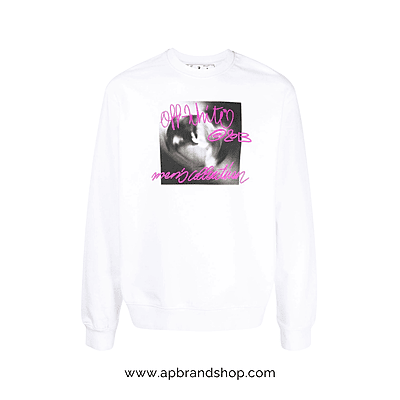 Sueter Off-White blanco con estampado