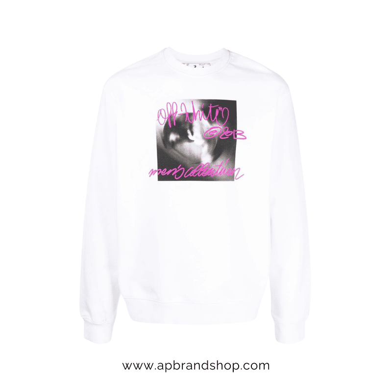 Sueter Off-White blanco con estampado