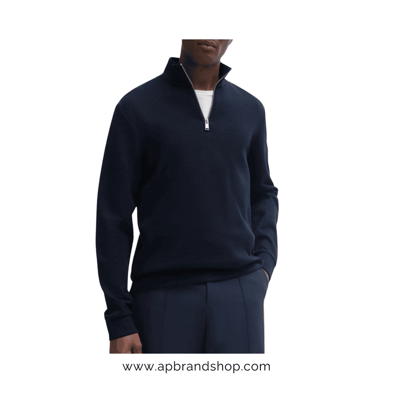 Sueter BOSS azul marino con cierre 