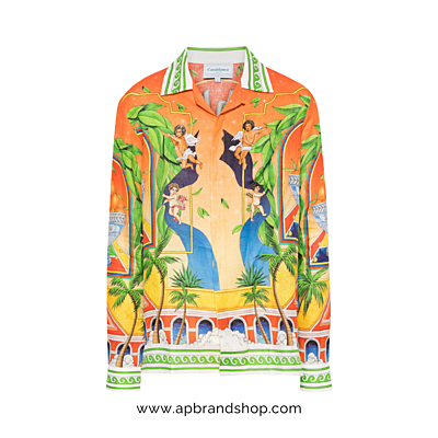 Camisa Casablanca lino con diseño