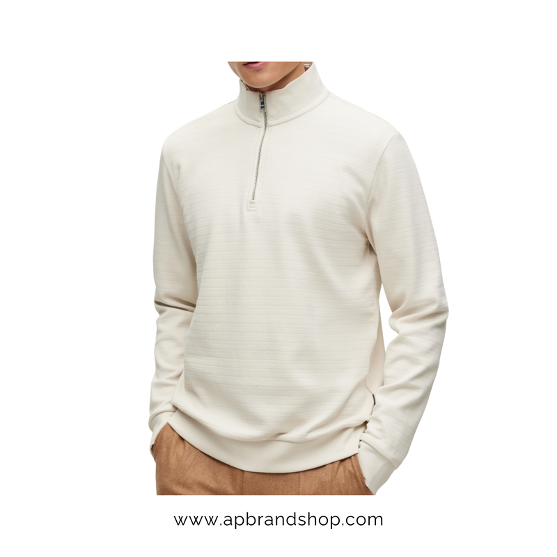 Sueter BOSS beige con cierre