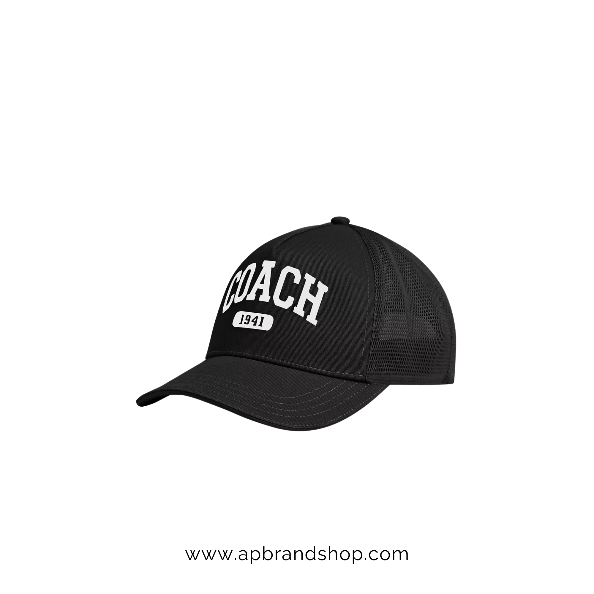 Gorra Coach malla con letras bordadas
