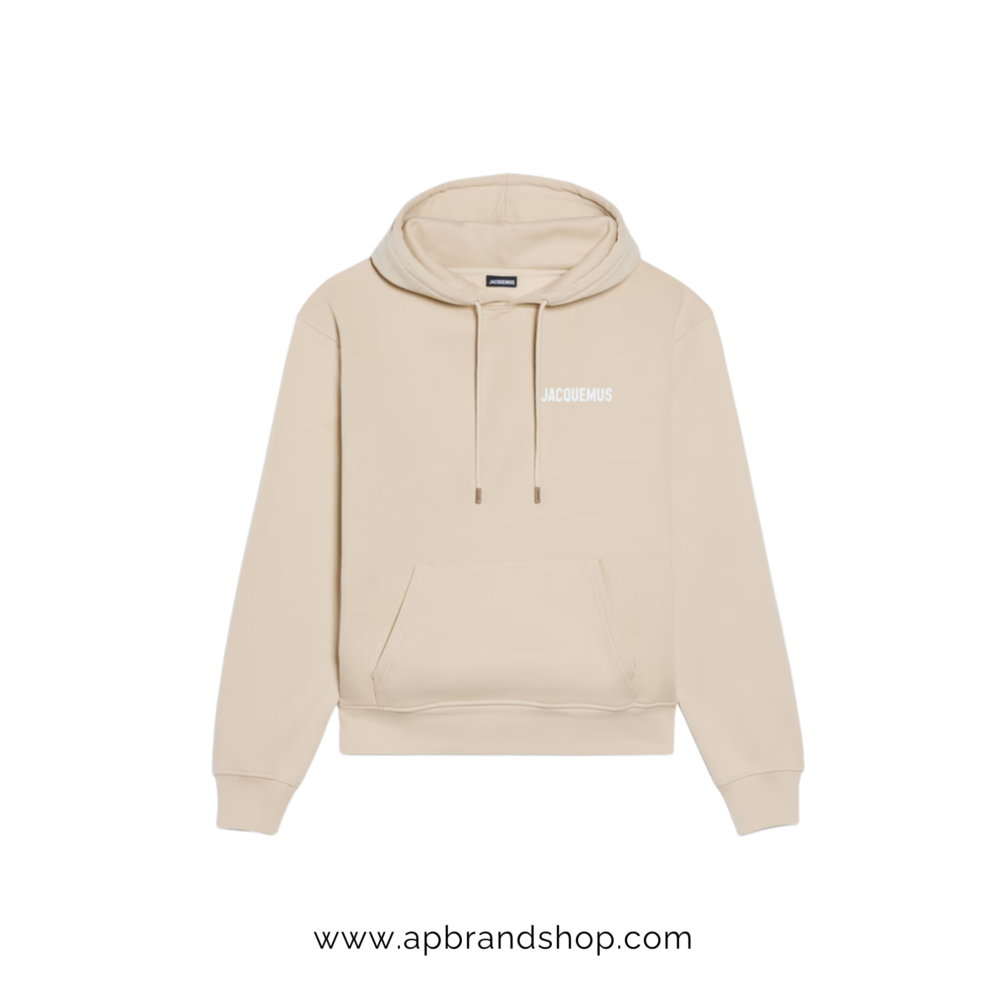 Hoodie JACQUEMUS beige con letras