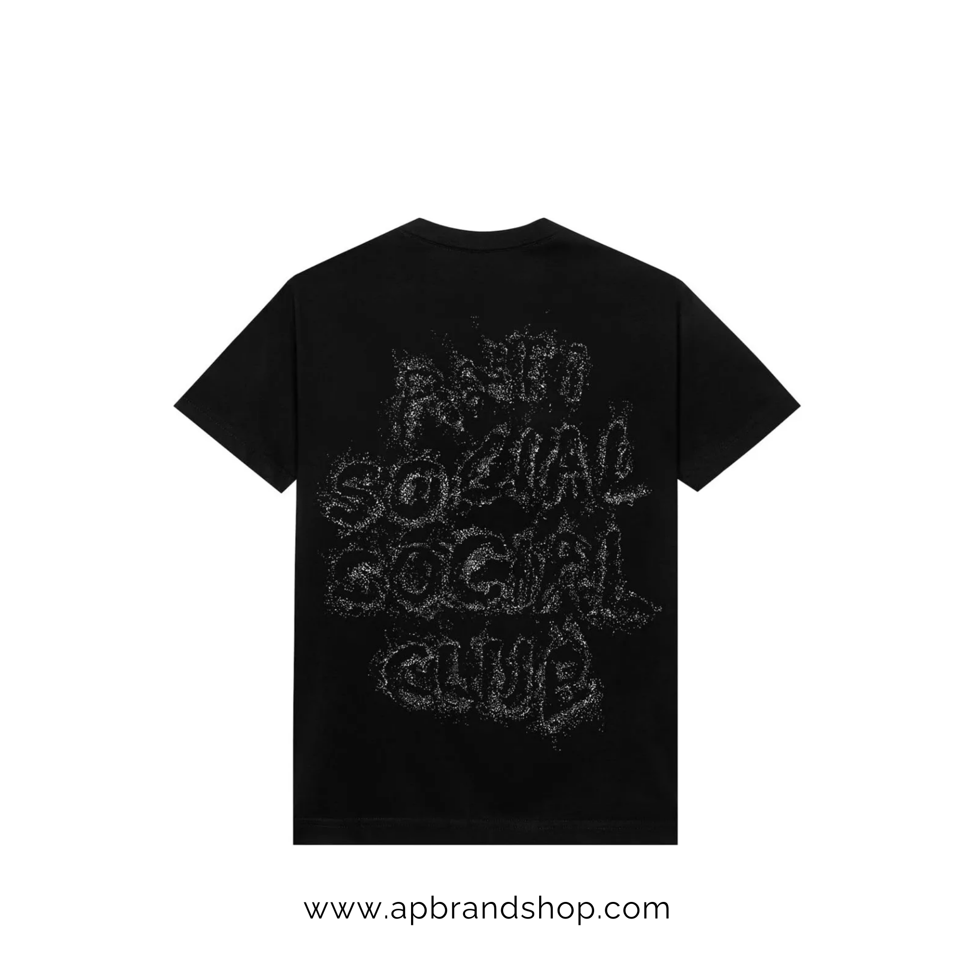 Playera Antisocial x SadBoyz negra con letras blancas