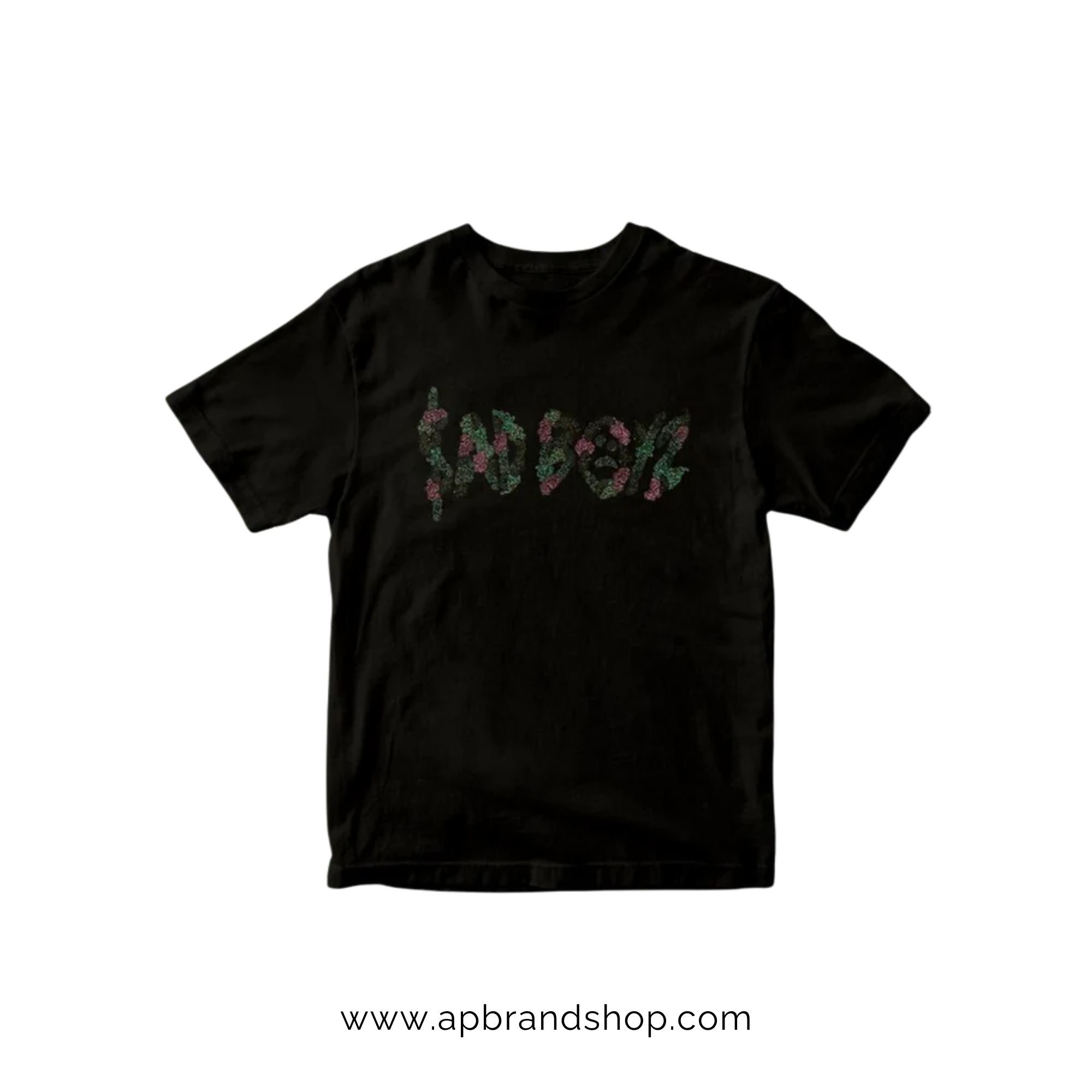 Playera Antisocial x SadBoyz negra con letras verdes